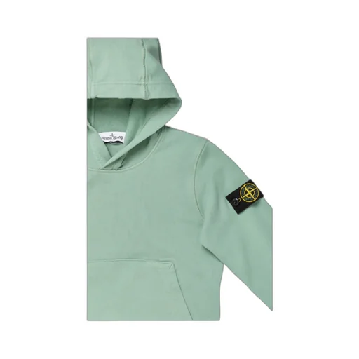 Stone Island Junior Logo Patch Long-Sleeved Hoodie