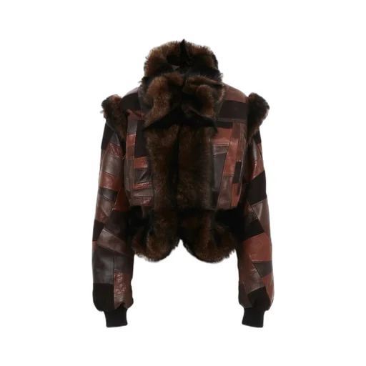 Chloé Short Patchwork Detailed Bomber Jacket