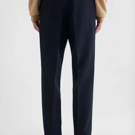 Wool Gabardine Tapered Trousers