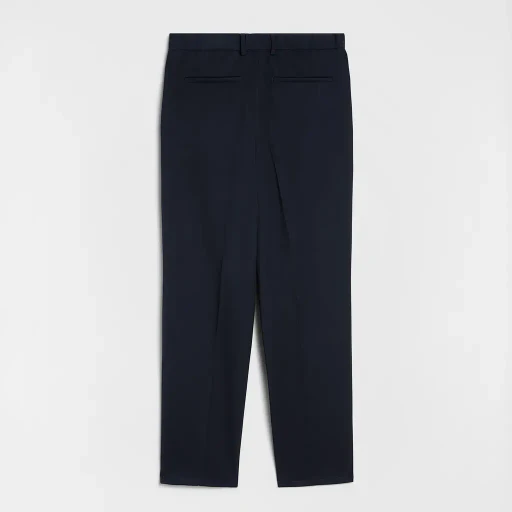 Wool Gabardine Tapered Trousers