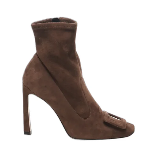 Roger Vivier Square Buckle Heeled Ankle Boots