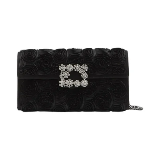 Envelope Flap Flower Buckle Clutch