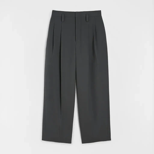 Wool Gabardine Tapered Trousers