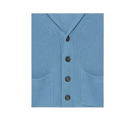 Shawl-Collar Patch-Pocket Cardigan
