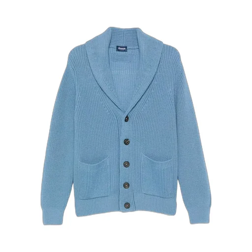 Shawl-Collar Patch-Pocket Cardigan