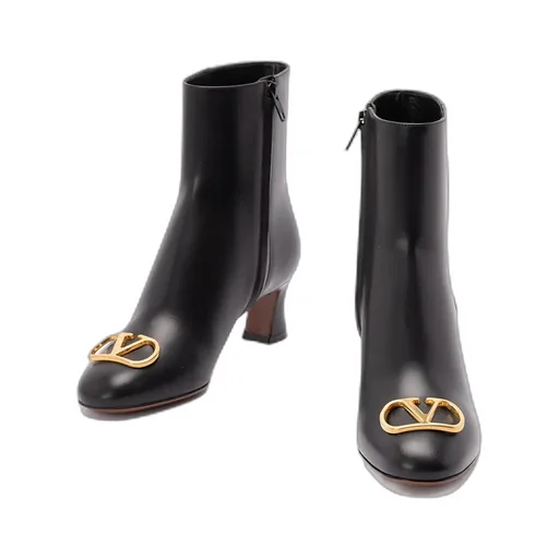 60Mm Logo-Plaque Leather Boots