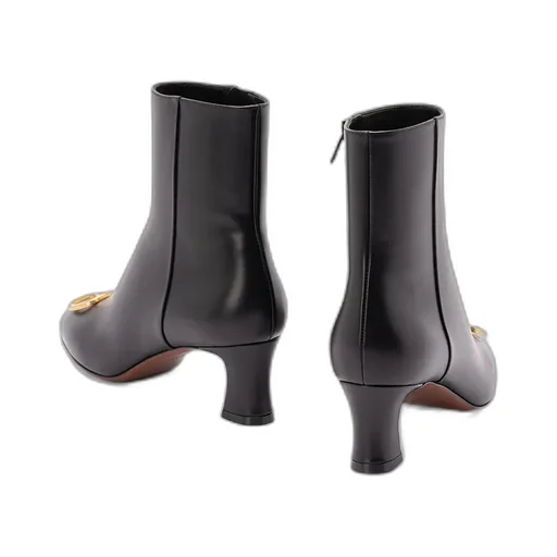 60Mm Logo-Plaque Leather Boots
