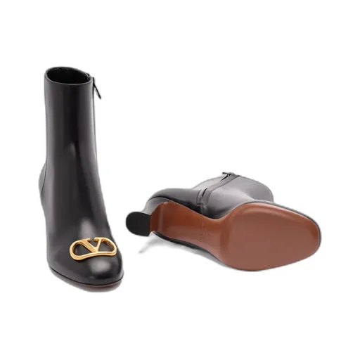 60Mm Logo-Plaque Leather Boots