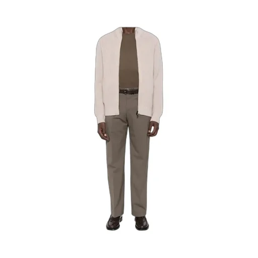 Drumohr Ribbed Zip-Front Cardigan