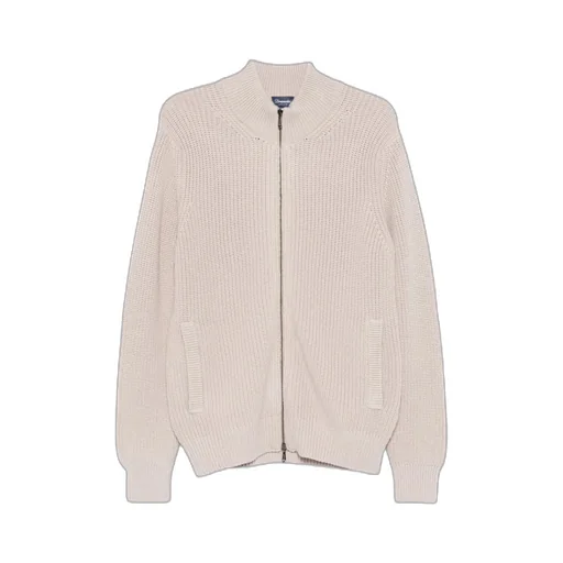 Drumohr Ribbed Zip-Front Cardigan