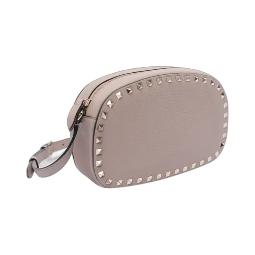 Stud-Embellishment Leather Crossbody Bag