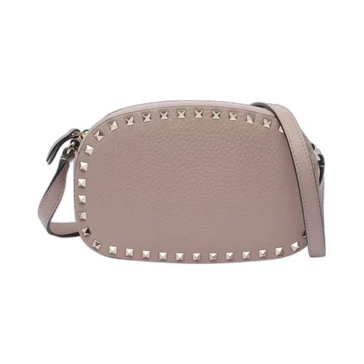 Stud-Embellishment Leather Crossbody Bag