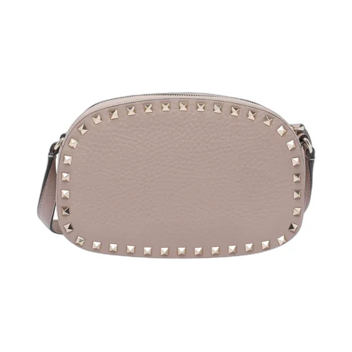 Stud-Embellishment Leather Crossbody Bag