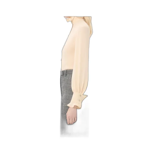 Valentino	Georgette Ruffled Collar Button-Up Blouse