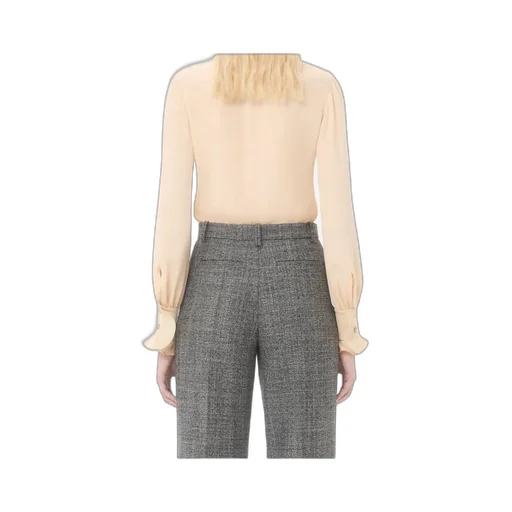 Valentino	Georgette Ruffled Collar Button-Up Blouse