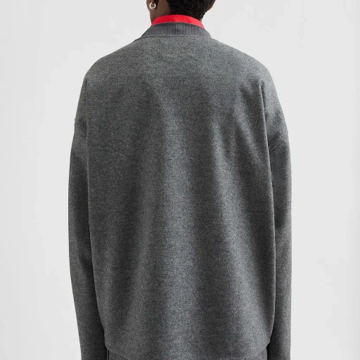 Wool Melton Crew-Neck Sweatshirt