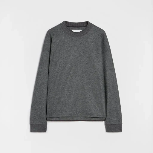 Wool Melton Crew-Neck Sweatshirt