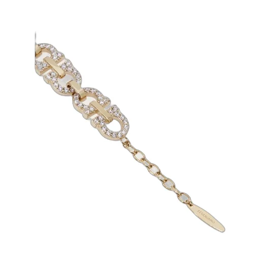 Crystal Embellished Gancini Bracelet