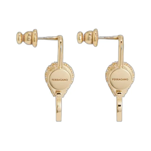 Crystal Embellished Padlock Earrings