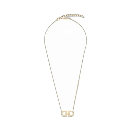 Ferragamo Gancini Charm Claw Fastened Necklace