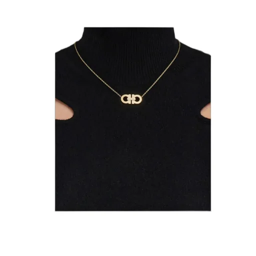 Ferragamo Gancini Charm Claw Fastened Necklace