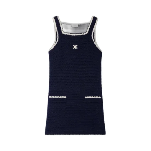 Mini Dress In Crocheted Cotton