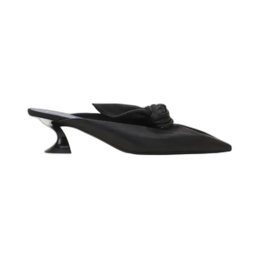 Lanvin Midnight Step Bow Detailed Heeled Mules