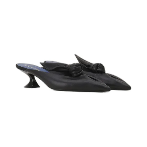 Lanvin Midnight Step Bow Detailed Heeled Mules