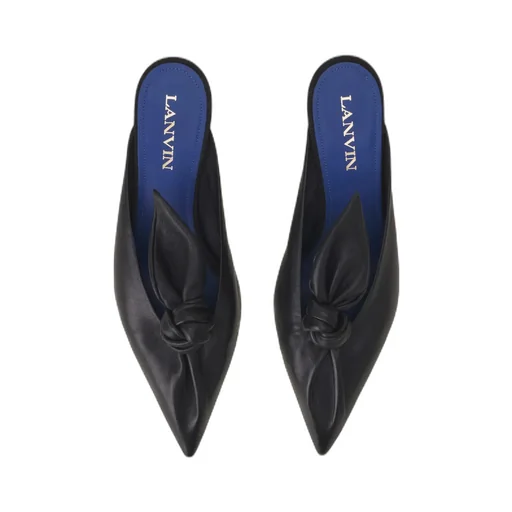 Lanvin Midnight Step Bow Detailed Heeled Mules