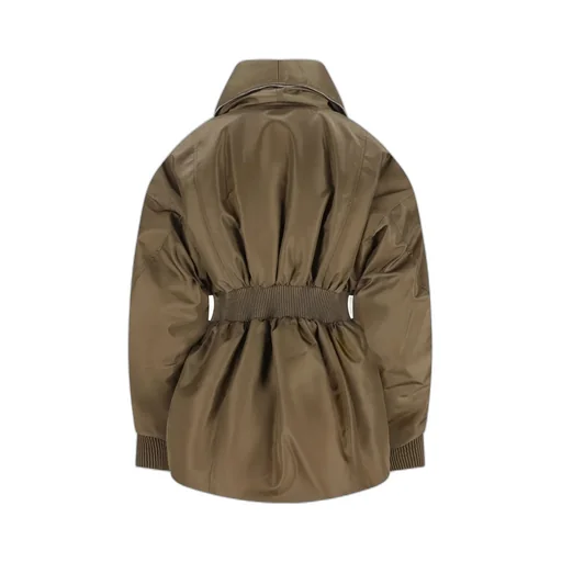 Hourglass Bomber With Zipped Shawl Collar In Nylon