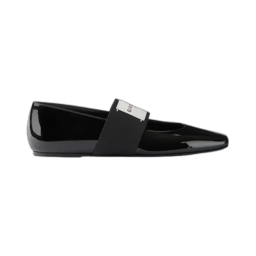 Sliced Square Ballerinas In Patent Leather