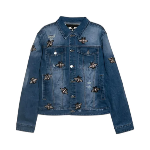 Denim Bee Patches Jacket