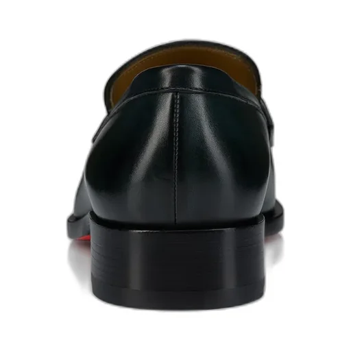 Leather-Trimmed Metal-Detail Loafers