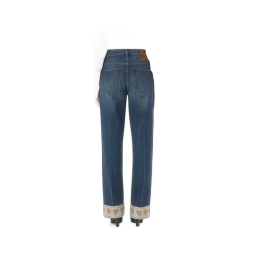 Valentino	Heart Motif High Waist Jeans