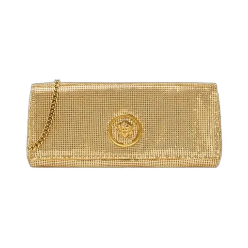 Versace Embellished Chain-Linked Clutch Bag