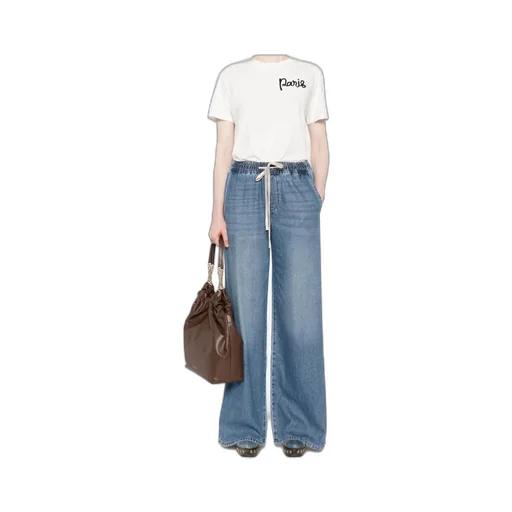Elasticated-Waistband Jeans