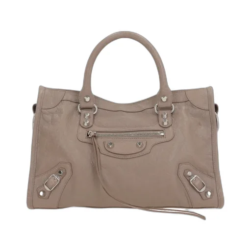 Le City Leather Studded Handbag