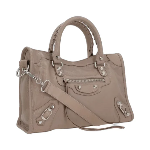 Le City Leather Studded Handbag