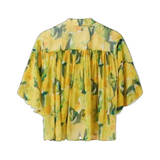 Lemon-Print Blouse