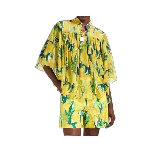 Lemon-Print Blouse