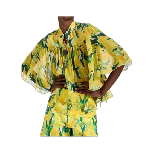 Lemon-Print Blouse