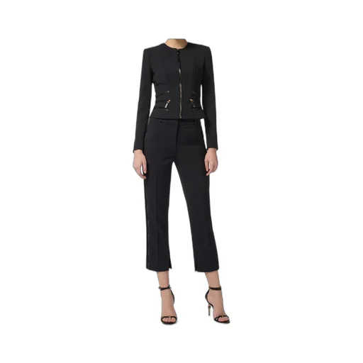 Elisabetta Franchi Zipped Double-Layer CrÊPe Jacket