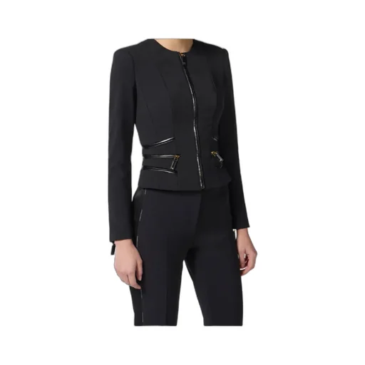 Elisabetta Franchi Zipped Double-Layer CrÊPe Jacket
