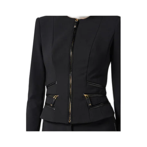 Elisabetta Franchi Zipped Double-Layer CrÊPe Jacket