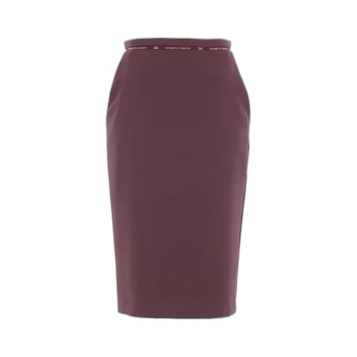Elisabetta Franchi Logo Ribbon CrÊPe Skirt