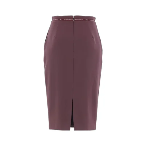 Elisabetta Franchi Logo Ribbon CrÊPe Skirt