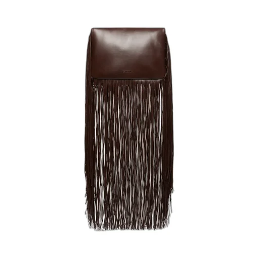Sportmax Soffy Fringes Logo Debossed Pouch