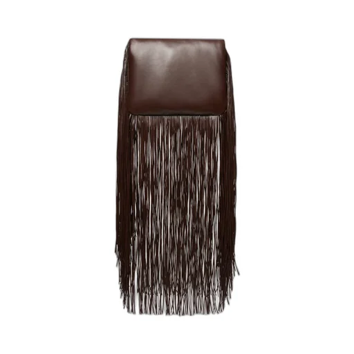 Sportmax Soffy Fringes Logo Debossed Pouch
