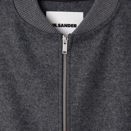 Wool Melton Zip-Up Sweatshirt