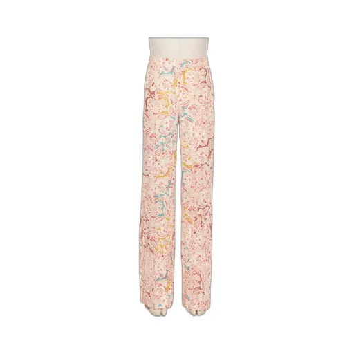 Paisley-Print Hemp Trousers